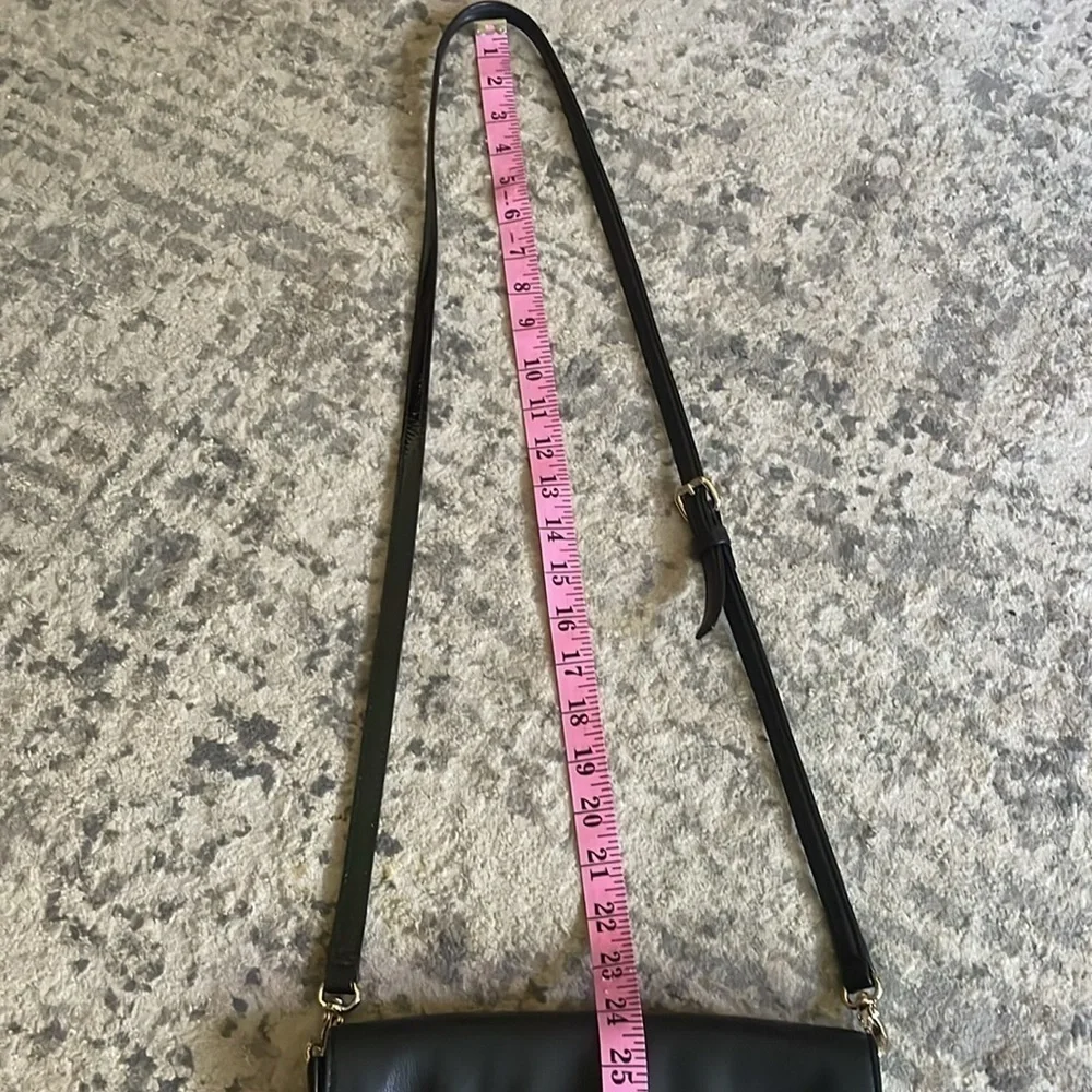 Kate Spade smooth black leather crossbody bag